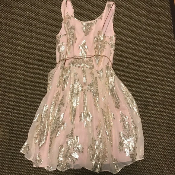 ✨ Host Pick ✨ Blush pink and gold formal dress - Picture 4 of 7